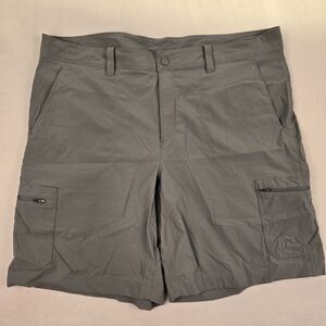 LL Bean Shorts Men’s 40W 10" Cresta Hiking Gray Outdoor Pockets 506424 Quick Dry